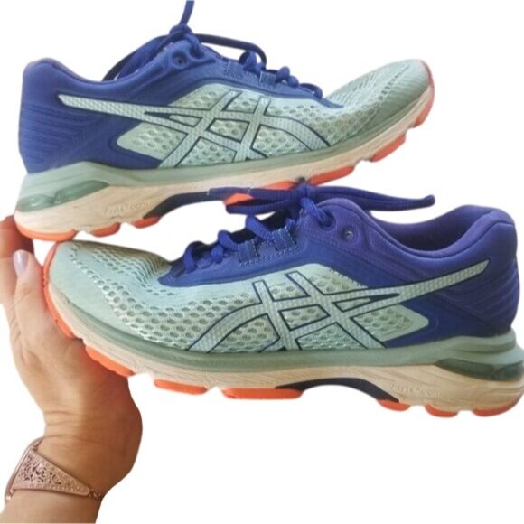 Asics Gel GT-2000 Womens Running Shoe Sz 6.5 Porcelain Blue/Asics Blue - Picture 2 of 6
